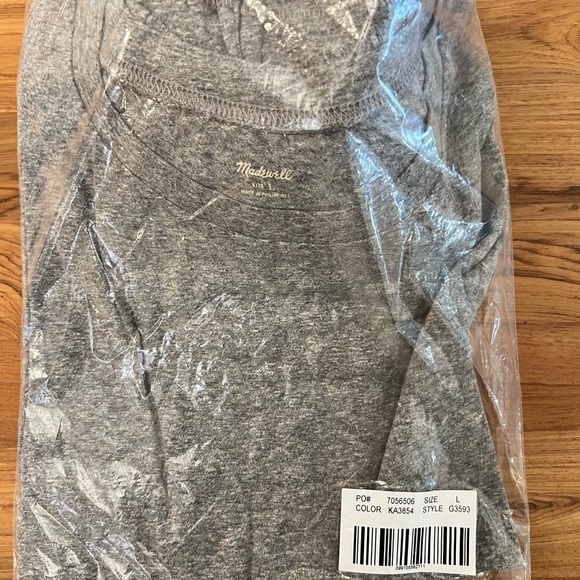 NWT Madewell Triblend Ex-Boyfriend Tee in Gray - Picture 10 of 11